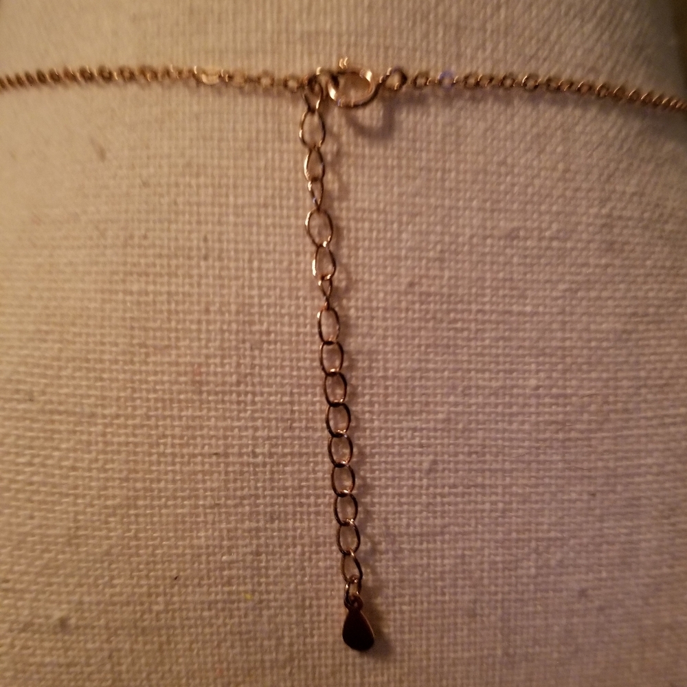 Dangling Hearts 18" Rose Gold Plated Necklace - Picture 4 of 8